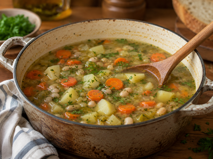 Easy Vegetable Soup from Basic Ingredients